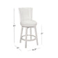 Hillsdale Furniture Gianna Wood Counter Height Swivel Stool with Upholstered Back, White