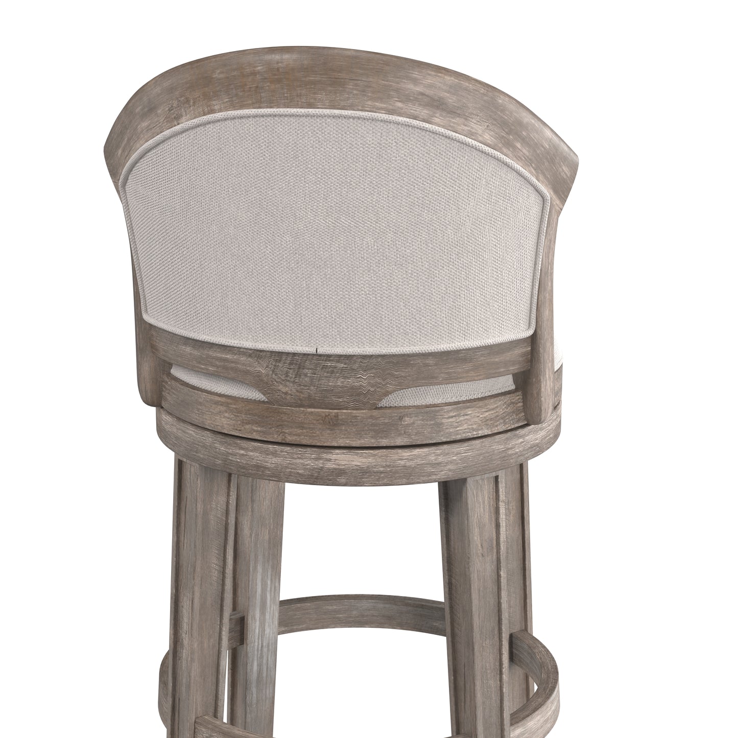 Hillsdale Furniture Monae Wood Bar Height Swivel Stool, Distressed Dark Gray