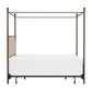 Hillsdale Furniture McArthur King Metal and Upholstered Canopy Bed, Bronze with Linen Stone Fabric