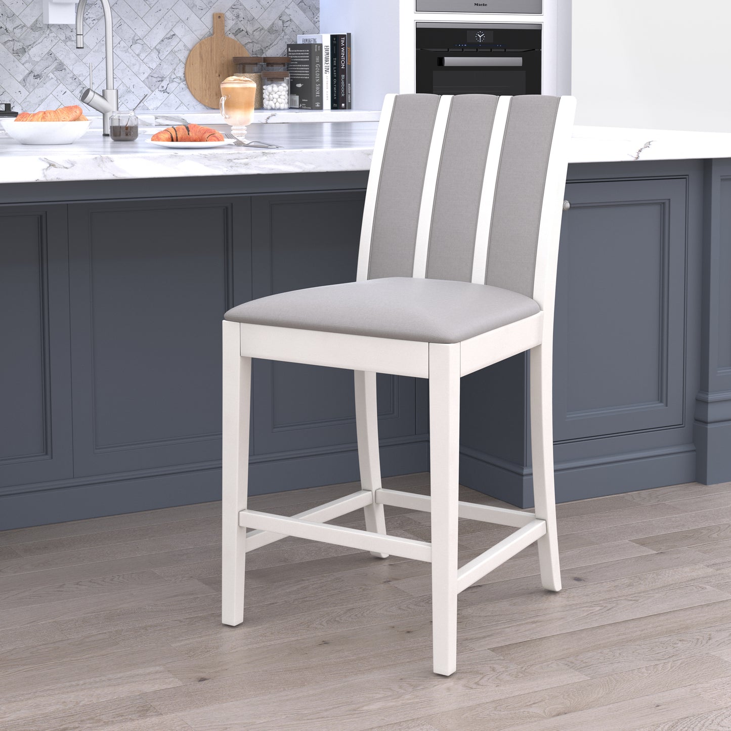 Hillsdale Furniture Iris  Wood Counter Height Stool, White