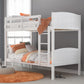 Living Essentials by Hillsdale Alexis Wood Arch Twin Over Twin Bunk Bed, White