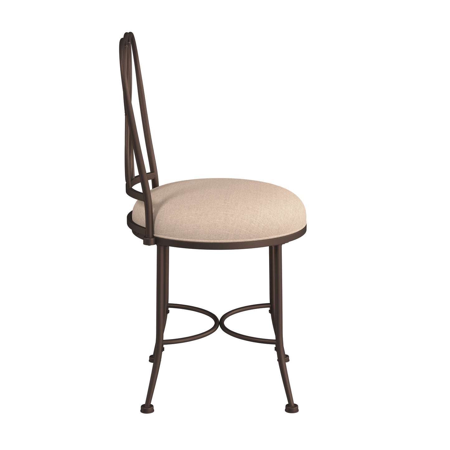 Hillsdale Furniture Christina Metal Vanity Stool, Bronze