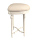 Hillsdale Furniture Cape May Backless Metal Vanity Stool, Matte White