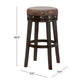 Hillsdale Furniture Benard Wood Backless Bar Height Swivel Stool, Deep Smoke Brown