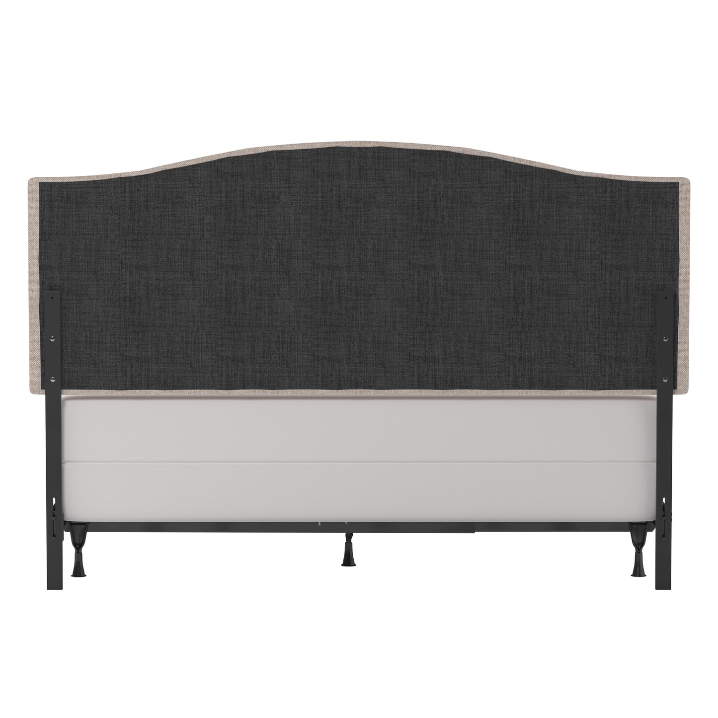 Living Essentials by Hillsdale Provence Upholstered Arch Adjustable Tufted Full/Queen Headboard with Frame, Linen Fabric