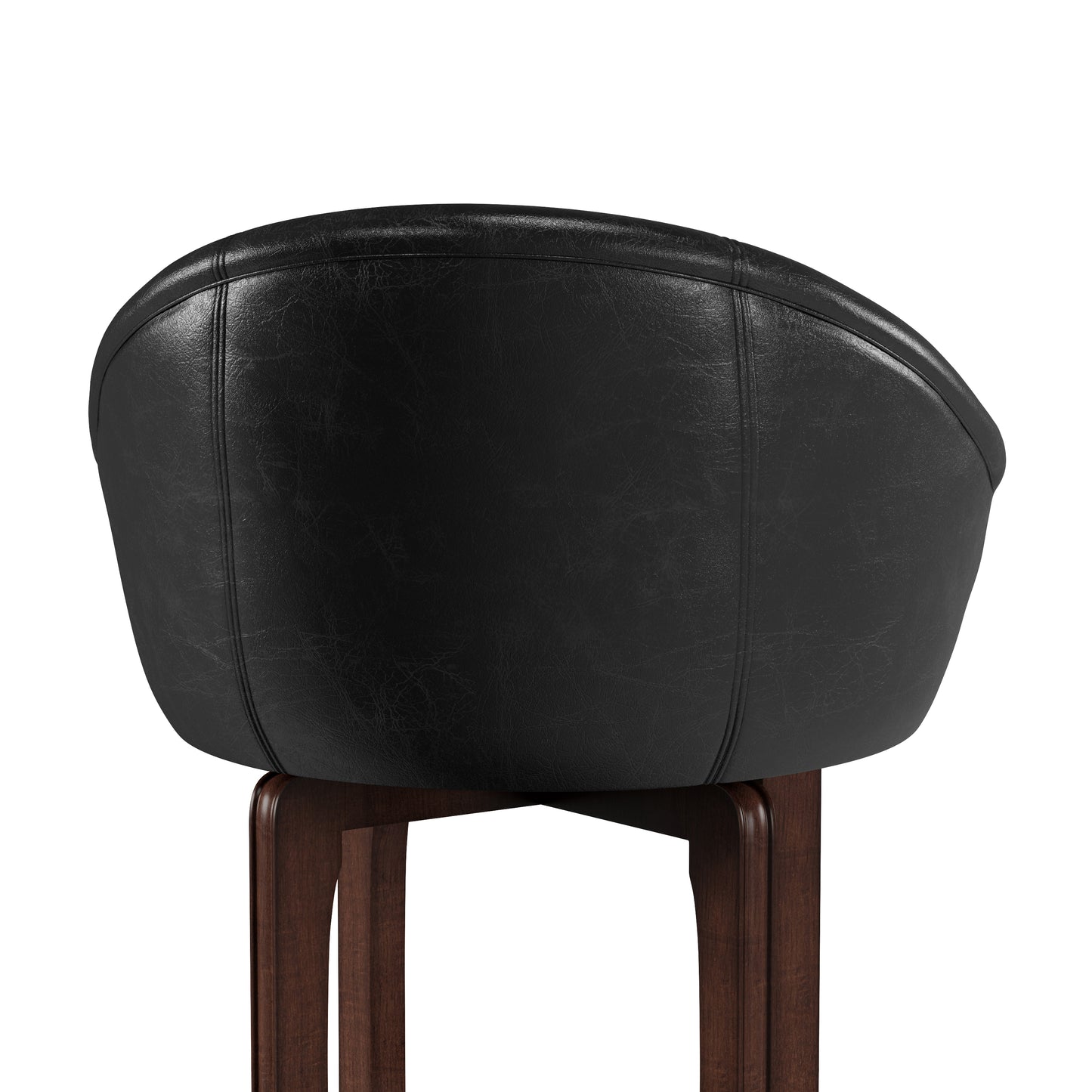 Hillsdale Furniture Dartford Wood Bar Height Swivel Stool, Dark Brown Cherry