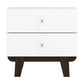 Living Essentials by Hillsdale Kincaid Wood 2 Drawer Nightstand, Matte White