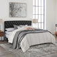 Hillsdale Furniture Hawthorne King/Cal King Upholstered Headboard with Frame, Black Faux Leather