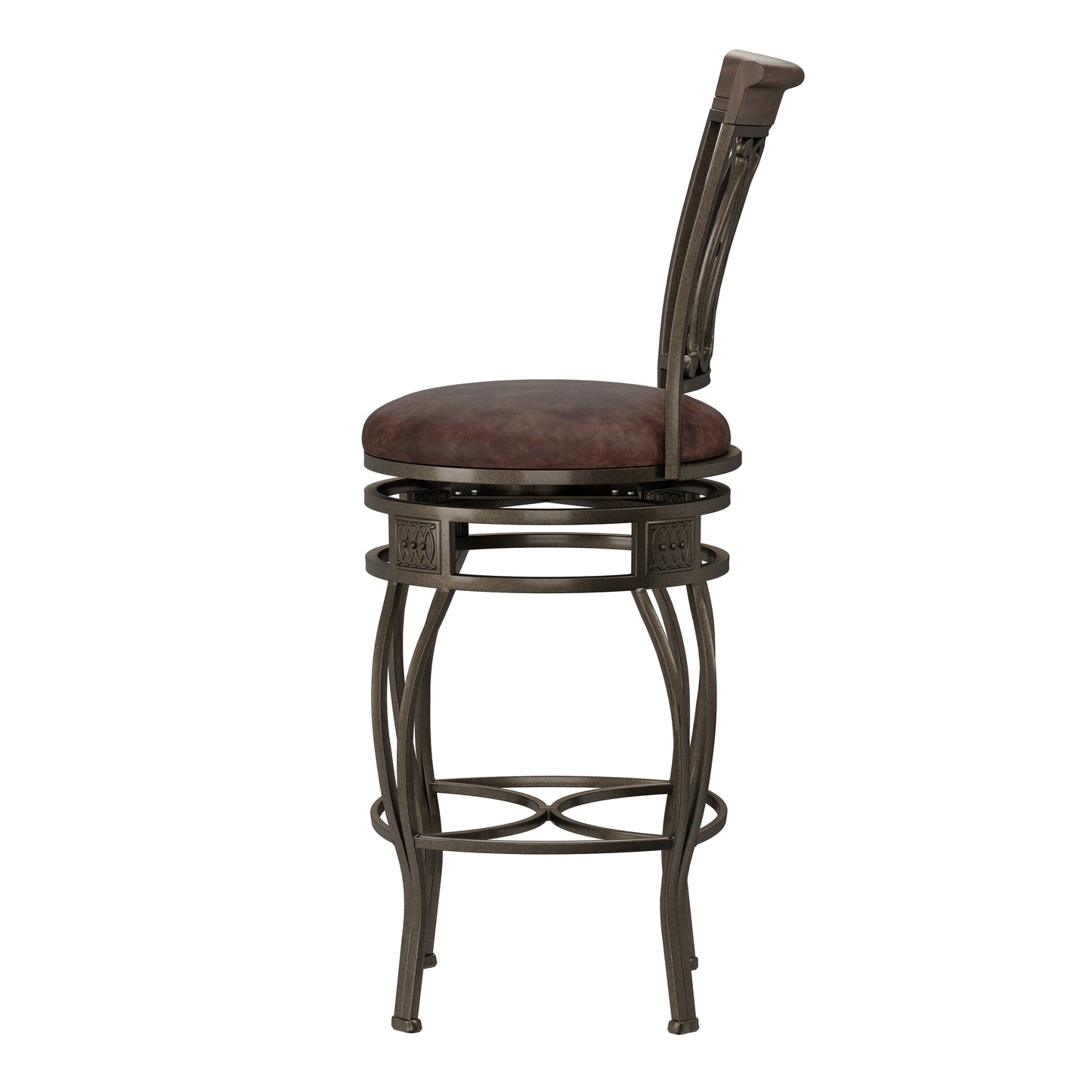 Hillsdale Furniture Montello Metal Swivel Counter Height Stool, Old Steel