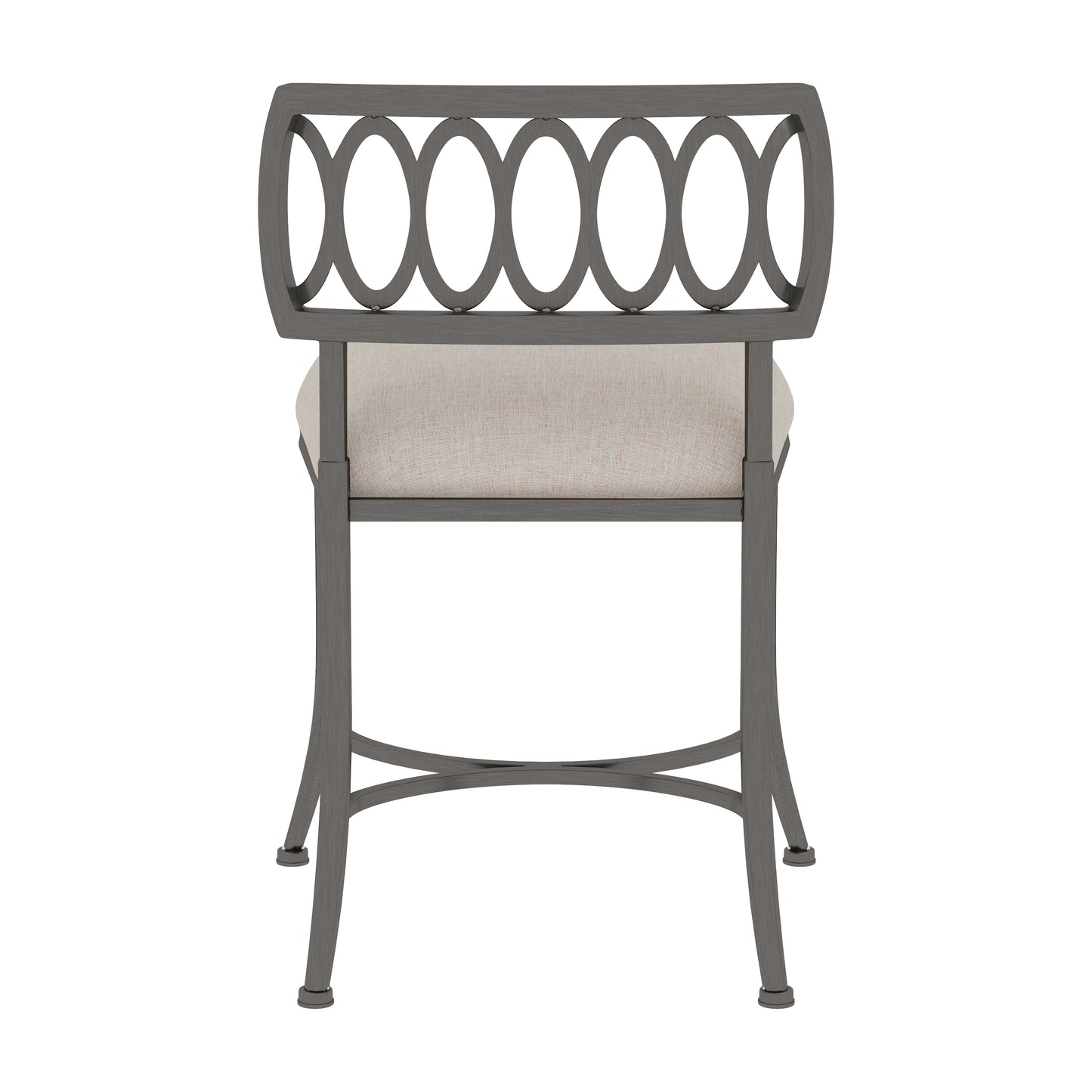 Hillsdale Furniture Canal Street Metal Vanity Stool, Pewter