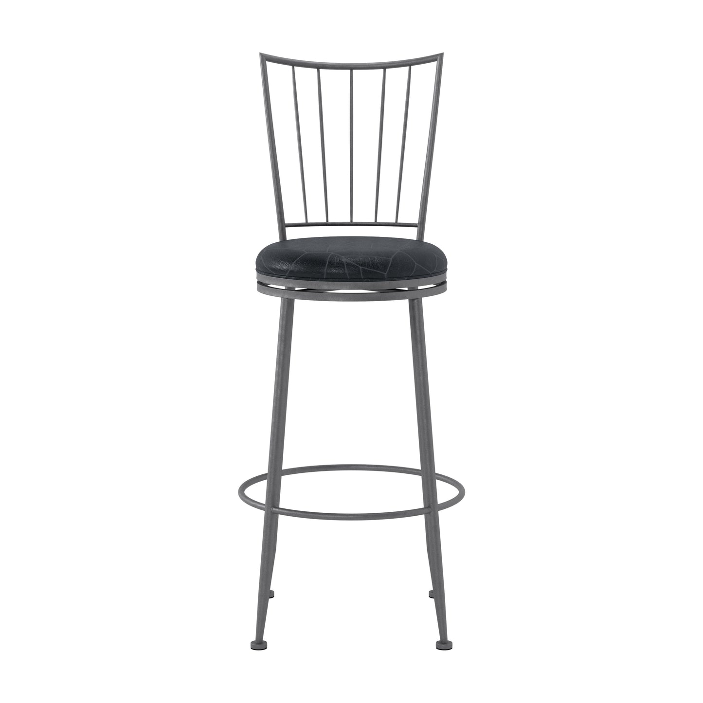 Hillsdale Furniture Slemmons Commercial Grade Metal Bar Height Swivel Stool, Gray