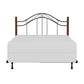 Hillsdale Furniture Matson Full/Queen Metal Headboard with Frame and Cherry Wood Posts, Black