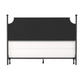 Hillsdale Furniture McArthur King Metal and Upholstered Bed, Matte Black with Gray Fabric