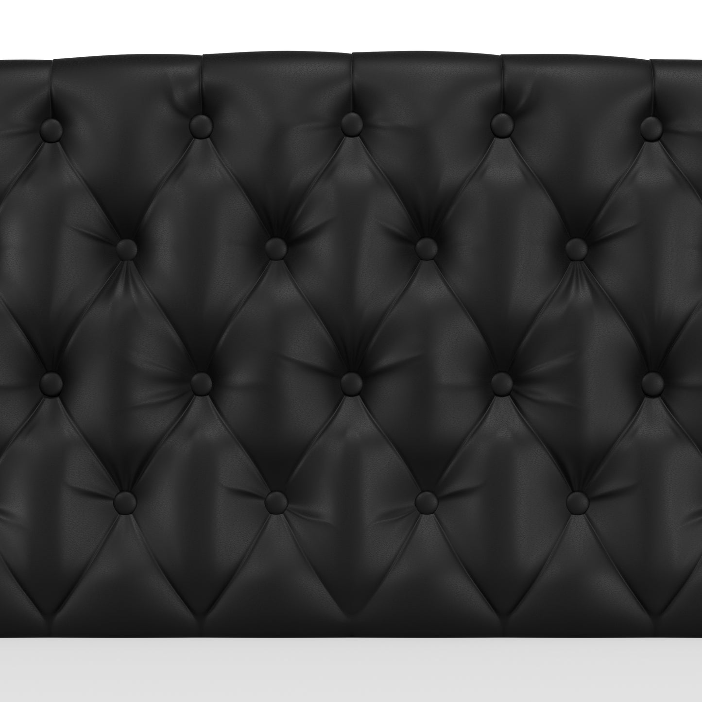 Hillsdale Furniture Hawthorne Queen Upholstered Headboard with Frame, Black Faux Leather