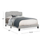 Hillsdale Furniture Nicole Queen Upholstered Bed, Glacier Gray