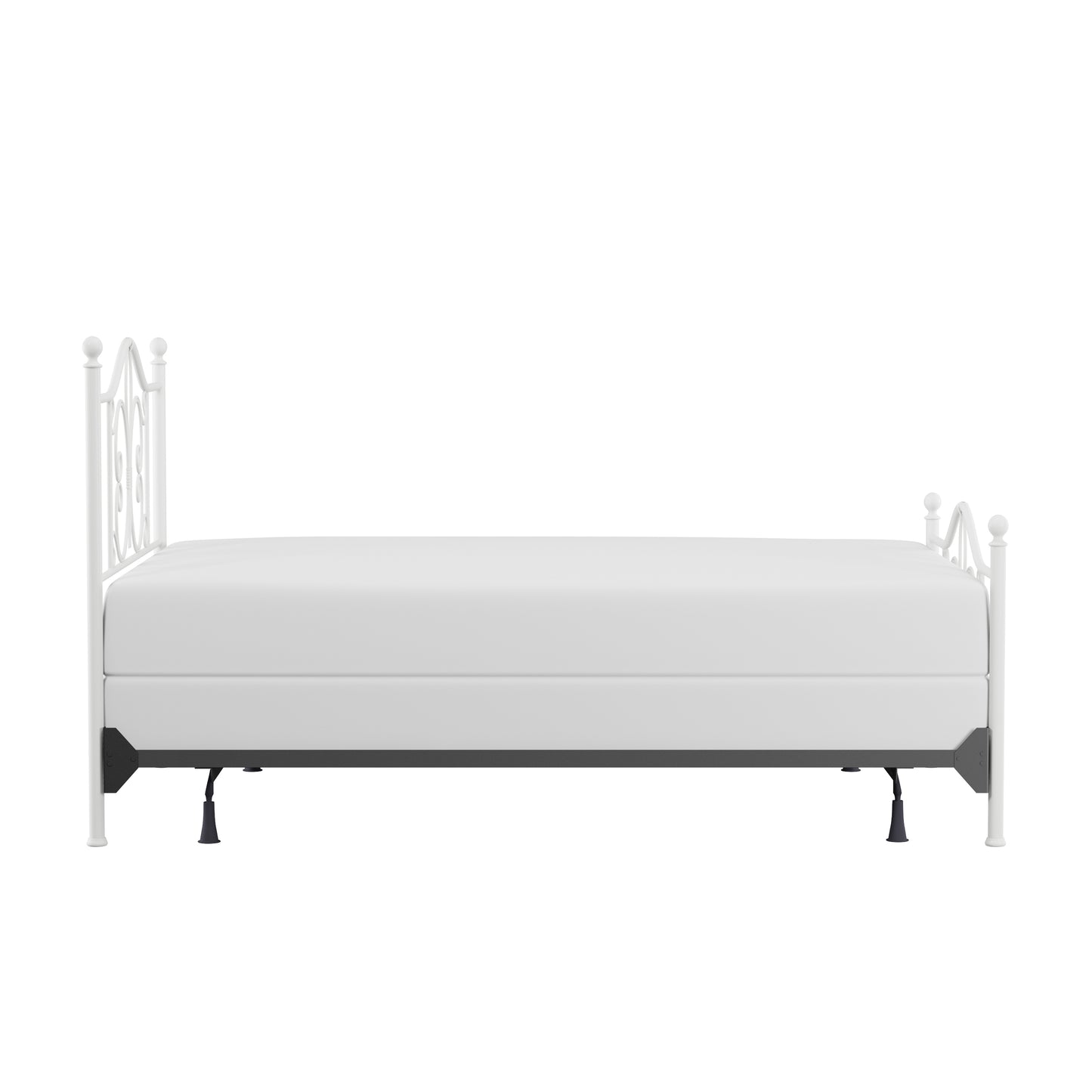 Hillsdale Furniture Ruby Queen Metal Bed, Textured White