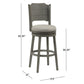 Hillsdale Furniture Clarion Wood Bar Height Swivel Stool, Distressed Gray