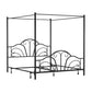 Hillsdale Furniture Dover King Metal Canopy Bed, Textured Black