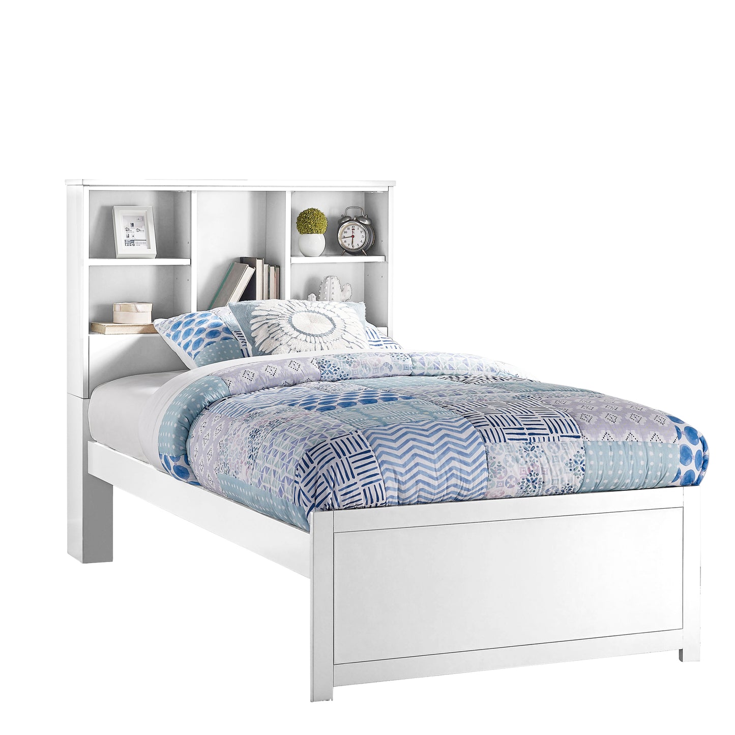 Hillsdale Kids and Teen Caspian Twin Bookcase Bed with Nightstand, White