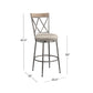 Hillsdale Furniture Stewart Metal Bar Height Swivel Stool, Aged Pewter