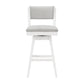 Hillsdale Furniture Clarion Wood and Upholstered Bar Height Swivel Stool, Sea White