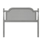 Hillsdale Furniture Melanie Wood and Cane Queen Headboard, French Gray