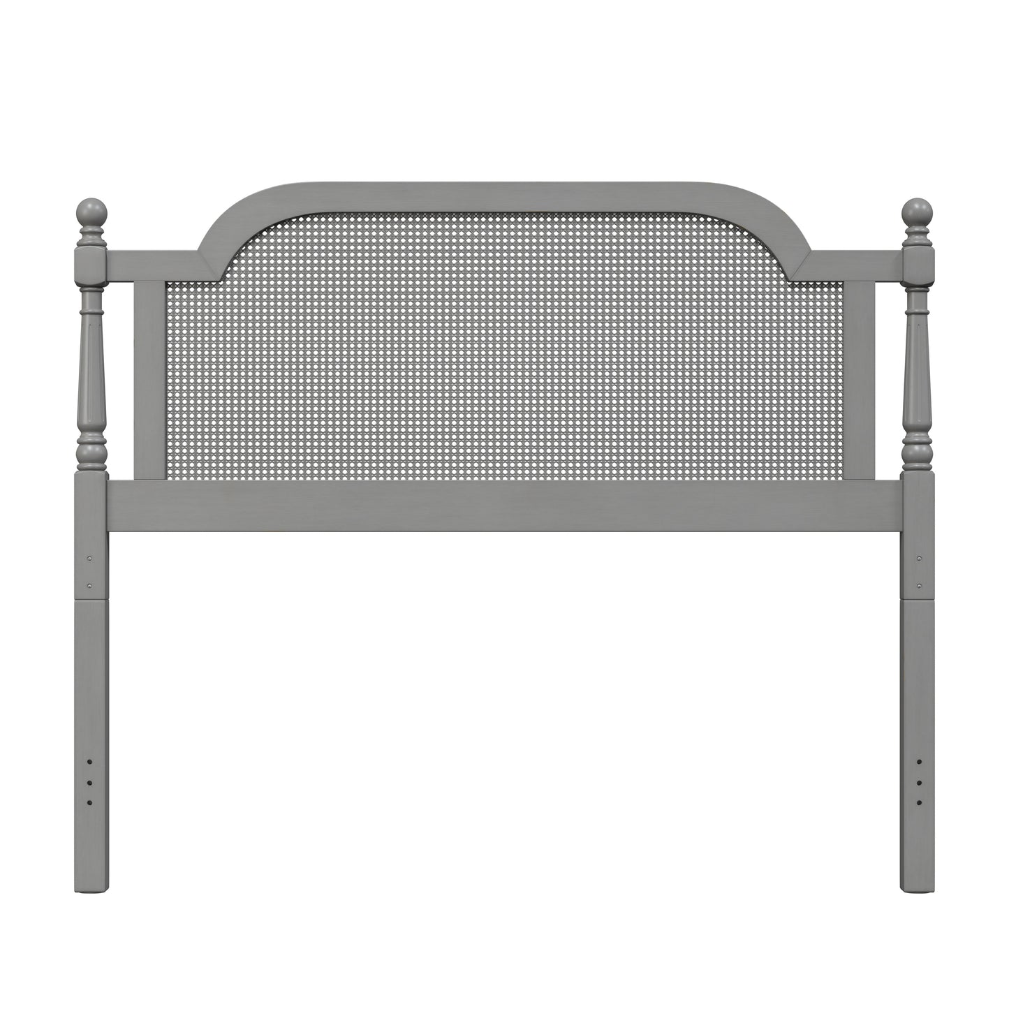 Hillsdale Furniture Melanie Wood and Cane Queen Headboard, French Gray