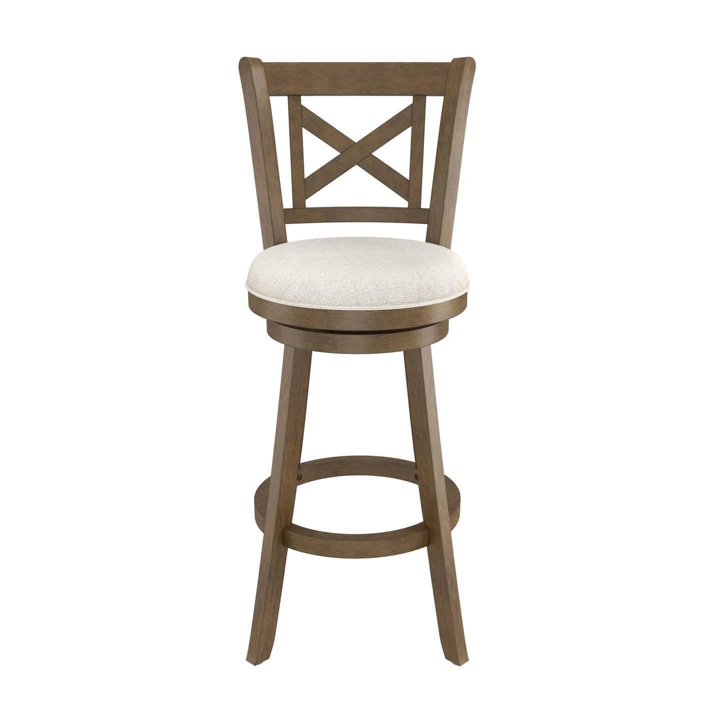 Hillsdale Furniture Hamlin Wood Bar Height Swivel Stool, Brush Gray