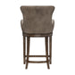 Hillsdale Furniture Caydena Wood Counter Height Return Swivel Stool, Smoke Brown