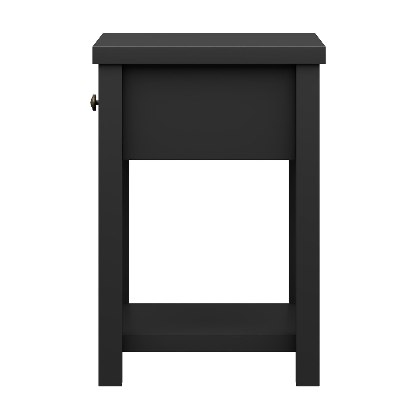 Living Essentials by Hillsdale Harmony Wood Accent Table, Matte Black