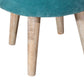 Hillsdale Furniture Mila Upholstered Backless Vanity Stool, Teal Velvet