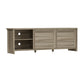 Living Essentials by Hillsdale Handerson 74 Inch Wood Entertainment Console, Dark Oak Finish