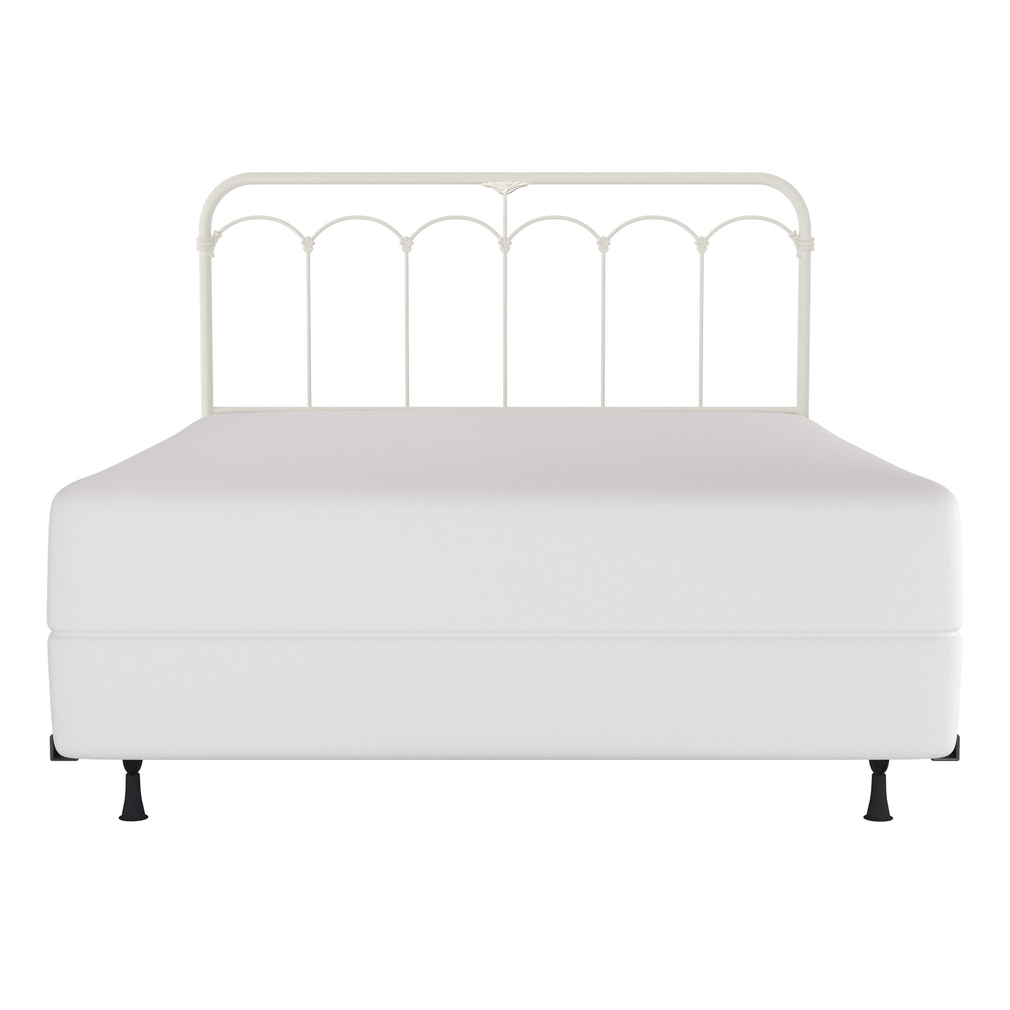 Hillsdale Furniture Jocelyn Queen Metal Headboard and Frame, Textured White