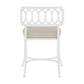 Hillsdale Furniture Canal Street Metal Vanity Stool, White