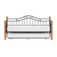 Hillsdale Furniture Winsloh Metal Twin Daybed with Roll Out Trundle, Medium Oak