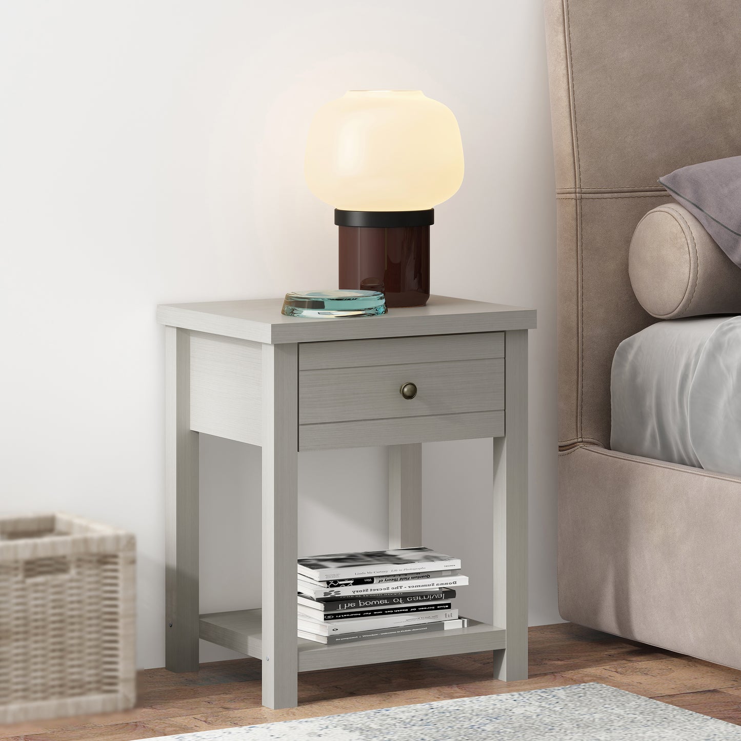 Living Essentials by Hillsdale Harmony Wood Accent Table, Gray