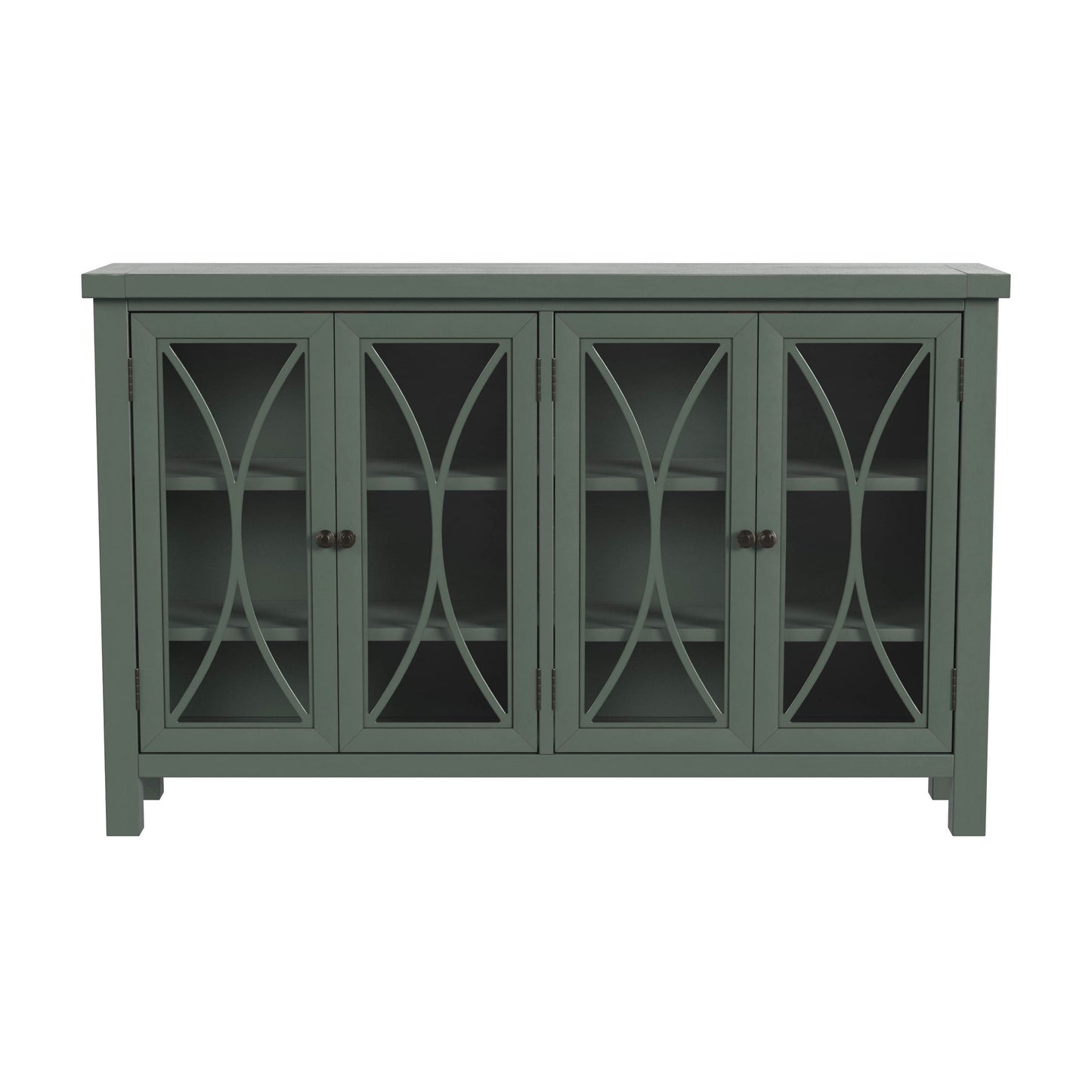 Hillsdale Furniture Bayside Wood 4 Door Console Cabinet, Robin Egg Blue