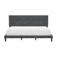 Hillsdale Furniture Muellen Upholstered Platform King Bed with 2 Dual USB Ports, Graphite Gray Vinyl