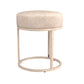 Hillsdale Furniture Swanson Backless Upholstered and Metal Vanity Stool, Distressed White