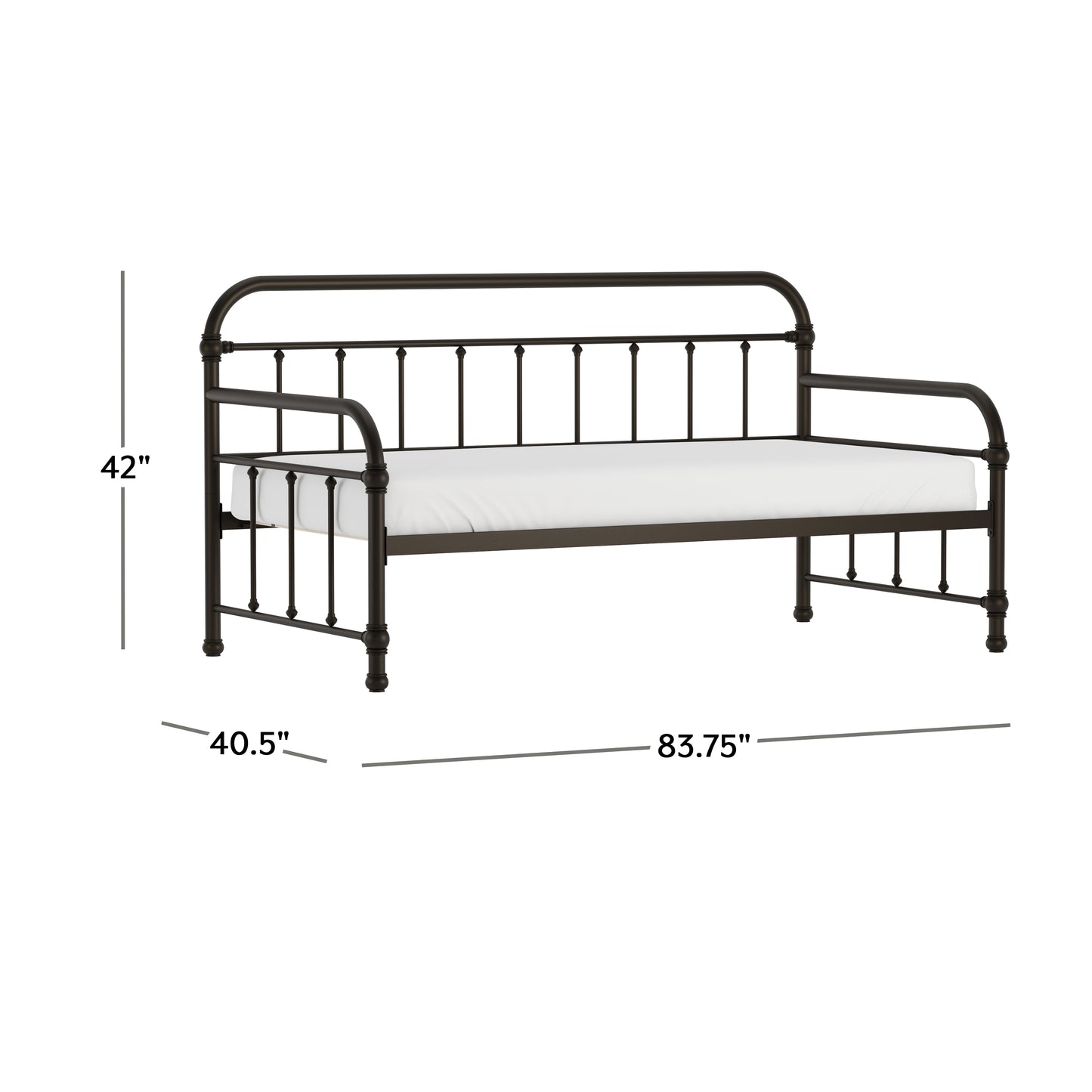 Hillsdale Furniture Kirkland Metal Twin Daybed, Dark Bronze