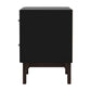 Living Essentials by Hillsdale Kincaid Wood 2 Drawer Nightstand, Matte Black