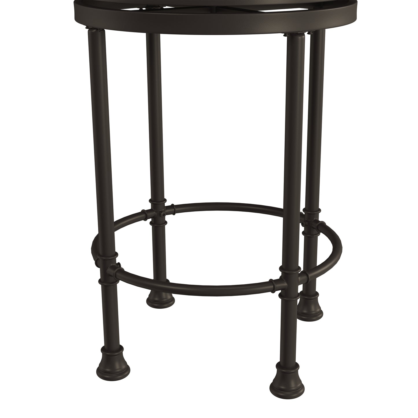 Hillsdale Furniture Casselberry Metal Backless Counter Height Swivel Stool, Brown