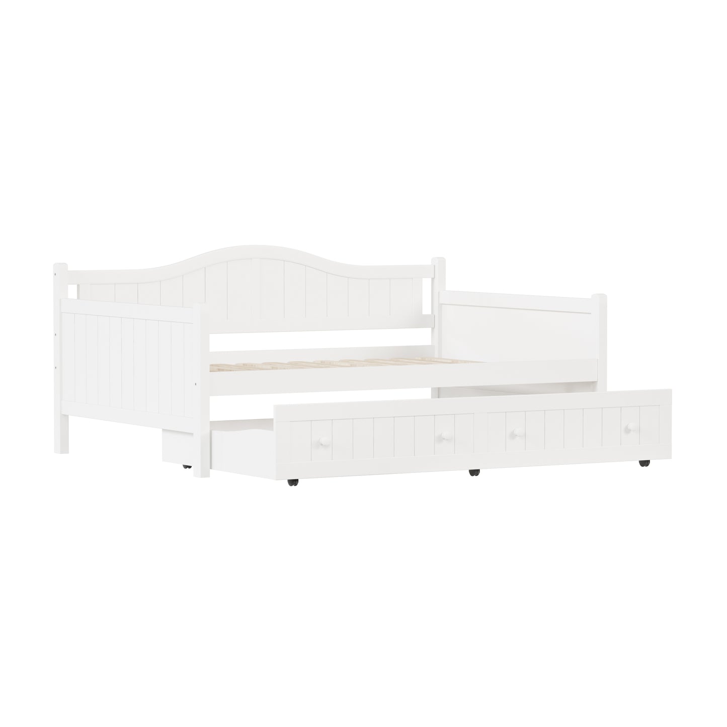 Hillsdale Furniture Staci Wood Full Size Daybed with Trundle, White