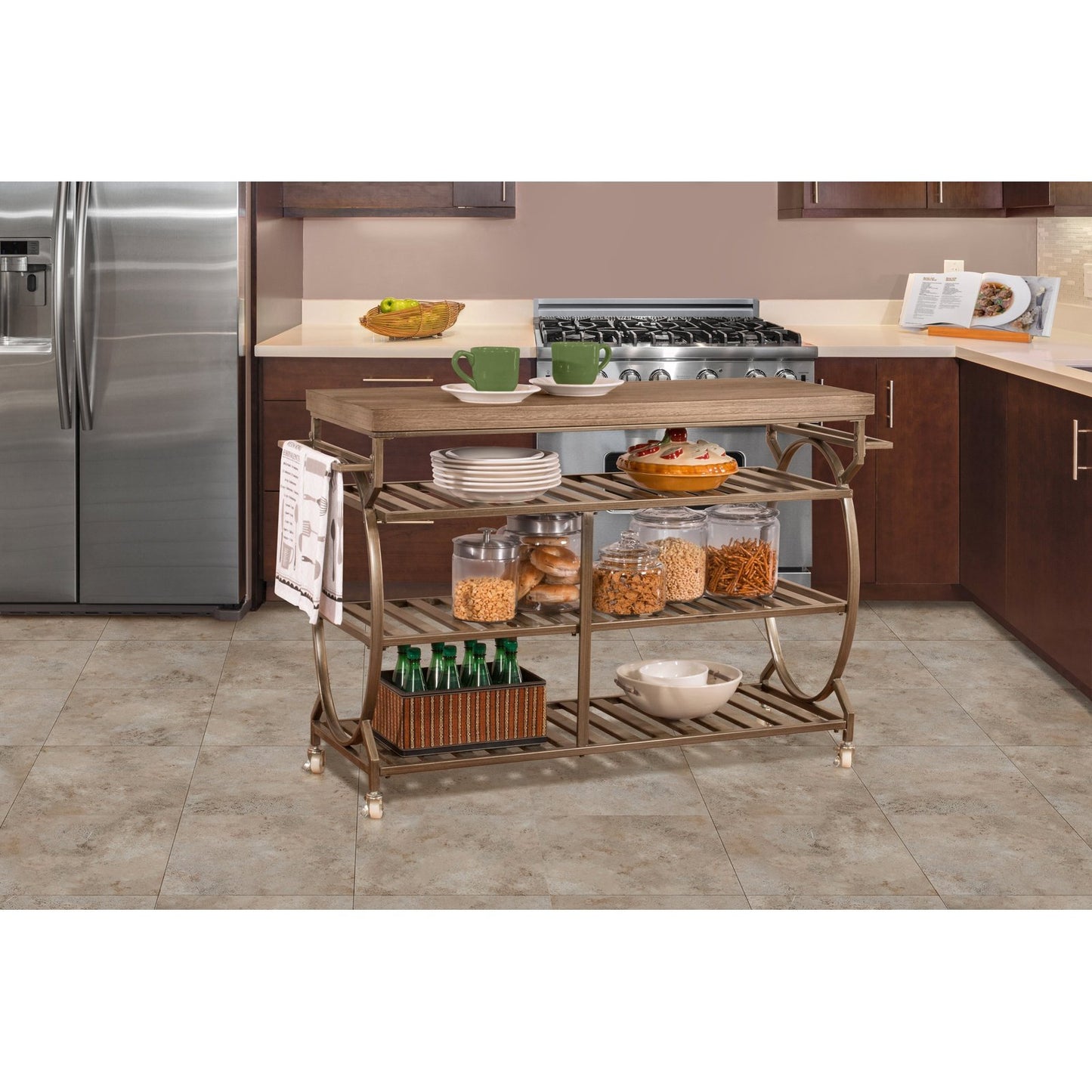 Hillsdale Furniture Paddock Metal Kitchen Cart