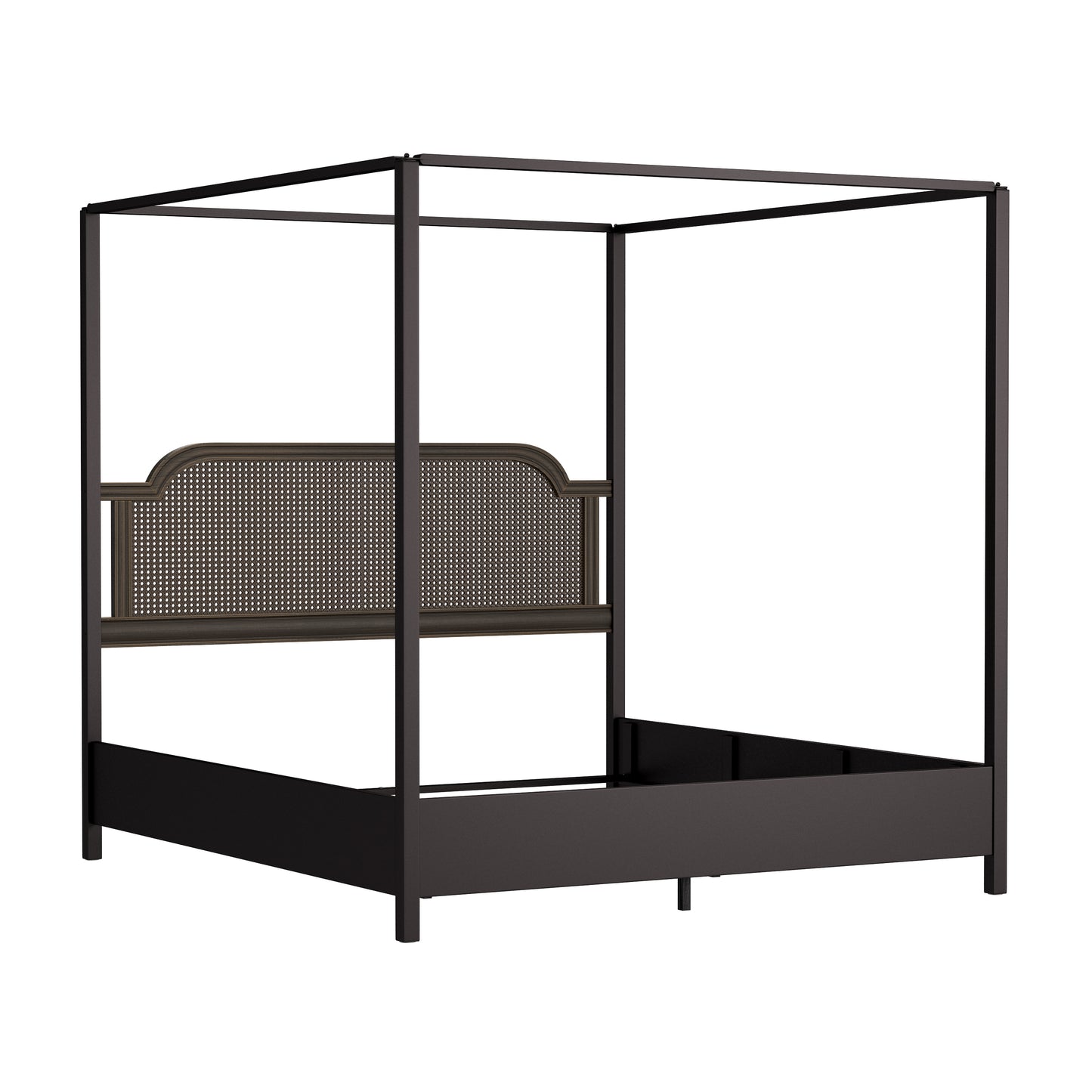 Hillsdale Furniture Melanie Wood and Metal King Canopy Bed, Oiled Bronze