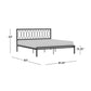 Hillsdale Furniture Naomi King Metal Bed, Gray