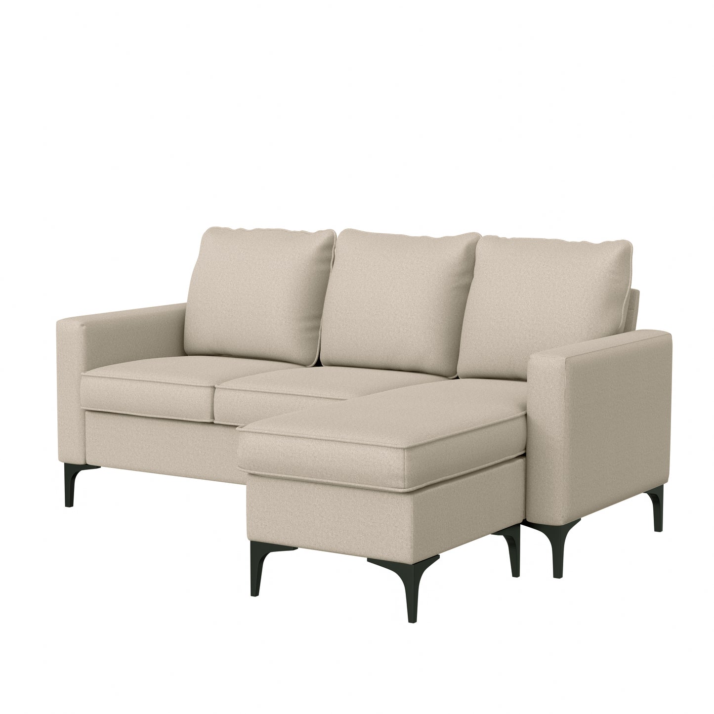 Hillsdale Furniture Alamay Upholstered Reversable Sectional Chaise, Oatmeal