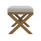 Hillsdale Furniture Somerset Backless Wood Vanity Stool, Dark Driftwood