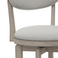 Hillsdale Furniture Sloan Wood Bar Height Swivel Stool, Aged Gray