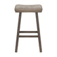 Hillsdale Furniture Saddle Wood Backless Bar Height Stool, Rustic Gray